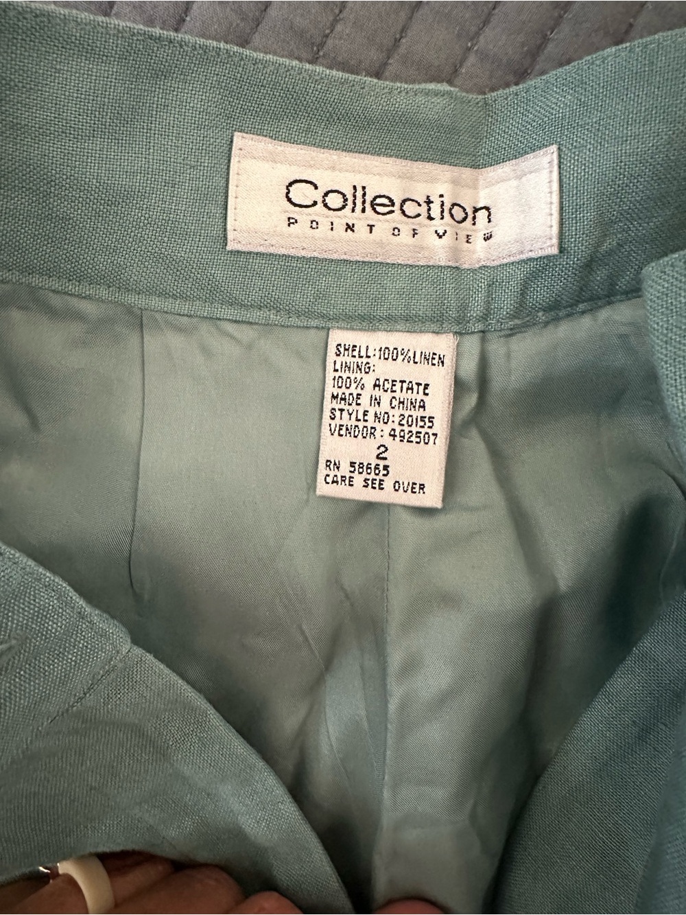 Vintage Women's teal high rise shorts - Classic Tailored Style - Picture 3 of 4